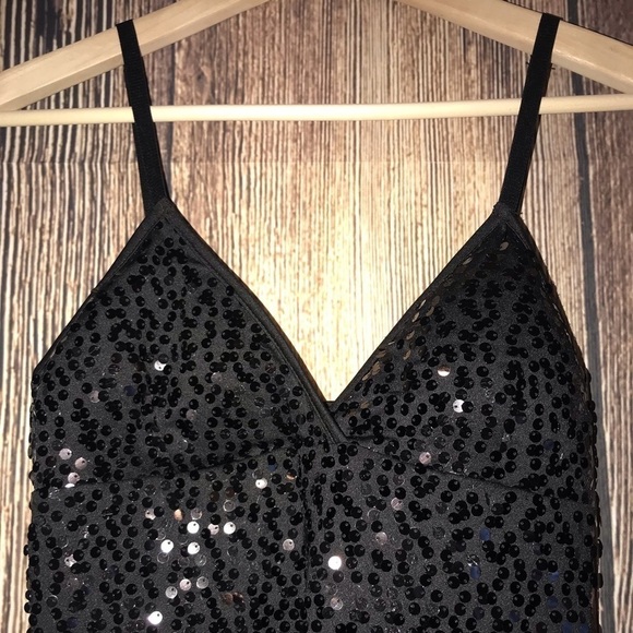 21 MEDIUM BLACK SEQUINS STRAPPY DRESS - Picture 8 of 10